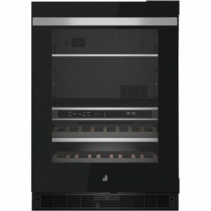 JennAir - 13-Bottle Built-In Dual Zone Beverage Cooler - Black Glass