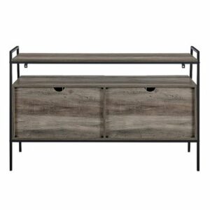 Walker Edison - Mid Century Mardern TV Stand for TVs Up to 55" - Grey Wash