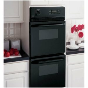 GE - 24" Built-In Double Electric Wall Oven - Black