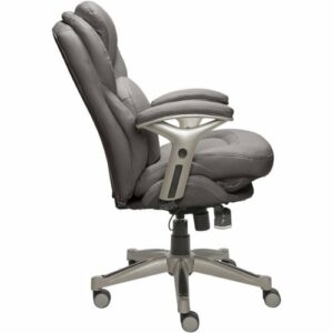 Serta - Works Bonded Leather Executive Chair - Gray