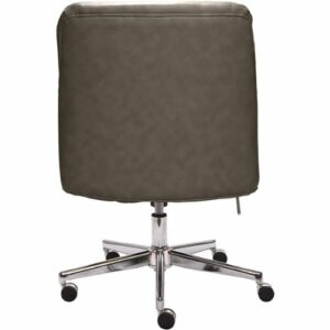 Serta - Leighton Modern Bonded Leather & Memory Foam Home Office Chair - Gray