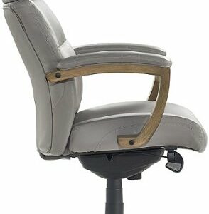 La-Z-Boy - Greyson Modern Faux Leather Executive Chair - Gray