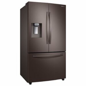 Samsung - 22.6 cu. ft. French Door Counter Depth Smart Refrigerator with CoolSelect Pantry - Tuscan Stainless Steel