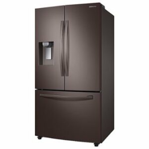 Samsung - 22.6 cu. ft. French Door Counter Depth Smart Refrigerator with CoolSelect Pantry - Tuscan Stainless Steel