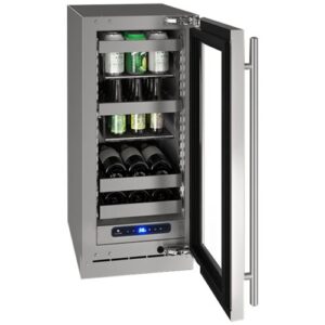 U-Line - 5 Class 8-Bottle Wine Refrigerator - Stainless Steel