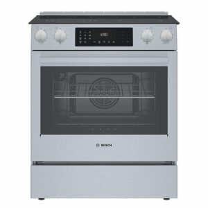 Bosch - Benchmark Series 4.6 Cu. Ft. Slide-In Electric Convection Range with Self-Cleaning - Stainless Steel