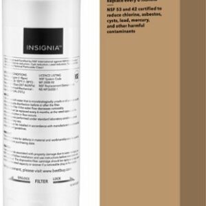 Insignia™ - NSF 53 Water Filter Replacement for Select Insignia Side-by-Side Refrigerators - White