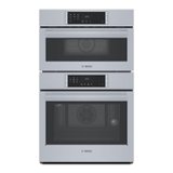 Bosch - 800 Series 30" Built-In Electric Convection Combination Wall Oven with Speed Microwave and Wifi - Stainless Steel