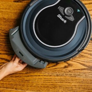 Shark - ION Robot RV761, Wi-Fi Connected, Robot Vacuum with Multi-Surface Cleaning - Black/Navy Blue