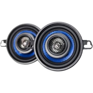 Hifonics - Alpha 3-1/2" 2-Way Car Speakers with Woven Glass Fiber Composite Cones (Pair) - Blue/Black