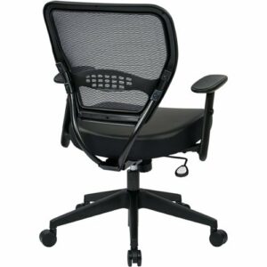 Space Seating - 57 Series Bonded Leather Office Chair - Black