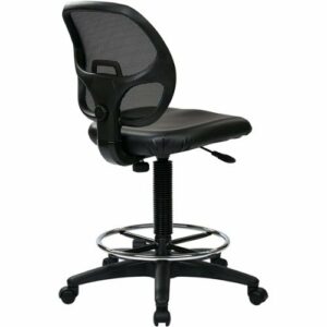 WorkSmart - DC Series Vinyl Drafting Chair - Black