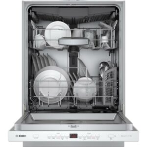 Bosch - 500 Series 24" Top Control Built-In Stainless Steel Tub Dishwasher with 3rd Rack and PrecisionWash, 44 dBa - White