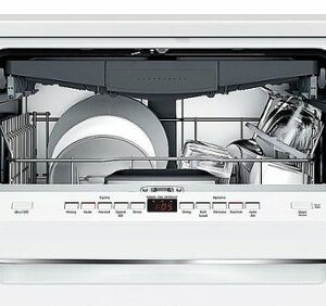 Bosch - 500 Series 24" Top Control Built-In Stainless Steel Tub Dishwasher with 3rd Rack and PrecisionWash, 44 dBa - White