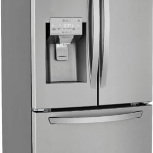 LG - 24.5 Cu. Ft. French Door Smart Refrigerator with External Tall Ice and Water - Stainless Steel