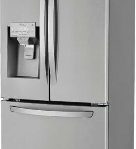 LG - 24.5 Cu. Ft. French Door Smart Refrigerator with External Tall Ice and Water - Stainless Steel