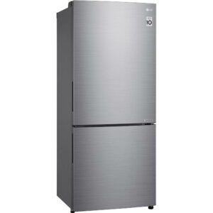 LG - 14.7 Cu. Ft. Bottom-Freezer Smart Refrigerator with Smart Cooling - Platinum Silver