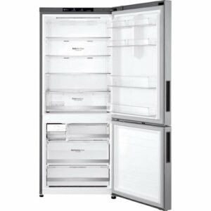 LG - 14.7 Cu. Ft. Bottom-Freezer Smart Refrigerator with Smart Cooling - Platinum Silver