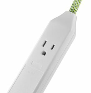 Insignia™ - 6' 3-Outlet/2-USB Power Strip - Green