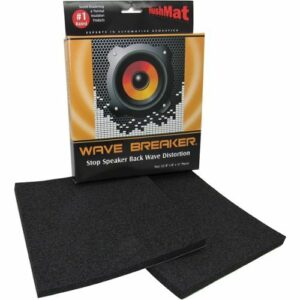 HushMat - Wave Breaker 2 Pads 8"x7" Self-Adhesive Foam Breaks Up Back Wave In All Speakers - Black