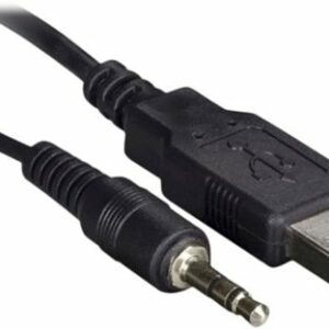 Install Bay - Snap-In USB and AUX Adapter with 4.92' Extension Cable - Black