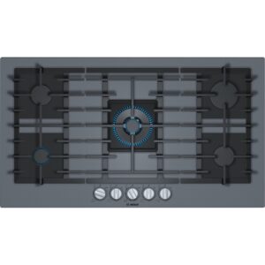 Bosch - Benchmark Series 36" Built-In Gas Cooktop with 5 burners - Gray