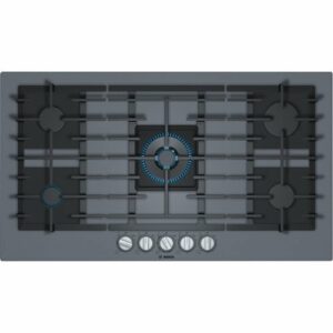 Bosch - Benchmark Series 36" Built-In Gas Cooktop with 5 burners - Gray