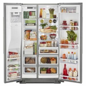 KitchenAid - 19.8 Cu. Ft. Side-by-Side Counter-Depth Refrigerator - Stainless Steel