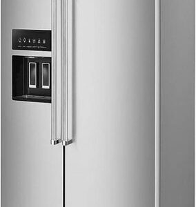 KitchenAid - 19.8 Cu. Ft. Side-by-Side Counter-Depth Refrigerator - Stainless Steel