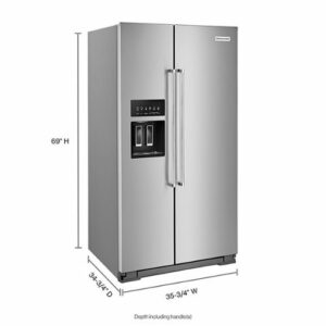 KitchenAid - 24.8 Cu. Ft. Side-by-Side Refrigerator - Stainless Steel