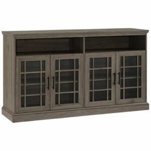 Walker Edison - Transitional 4-Door 58" TV Stand for Most TVs up to 65” - Slate Grey