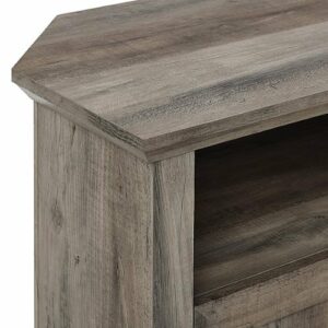 Walker Edison - Corner TV Stand for Most TVs Up to 50" - Gray Wash