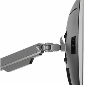 Mount-It! - Dual Monitor Desk Mount w/USB Ports - Silver