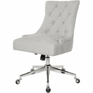 OSP Home Furnishings - Amelia 5-Pointed Star Fabric and Steel Office Chair - Fog