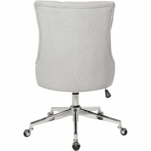 OSP Home Furnishings - Amelia 5-Pointed Star Fabric and Steel Office Chair - Fog