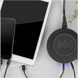 ChargeHub - X5 USB Charger with Wireless Charging Pad - Black