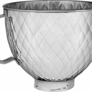 KitchenAid - 5-Quart Quilted Stainless Steel Bowl - Polished Stainless Steel