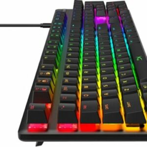 HyperX - Alloy Origins Full-size Wired Mechanical Red Switch Gaming Keyboard with RGB Back Lighting - Black