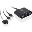 IOGEAR - 2x4 USB 2.0 Peripheral Sharing Switch - Black