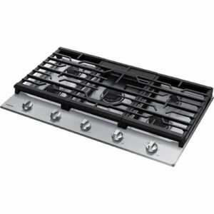 Samsung - 36" Built-In Gas Cooktop with 5 Burners - Stainless Steel