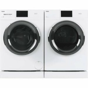 Haier - 2.4 Cu. Ft. High Efficiency Stackable Smart Front Load Washer - White