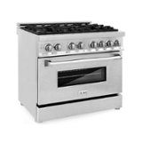 ZLINE - 4.6 cu. ft. Dual Fuel Range with Gas Stove and Electric Oven, Fingerprint Resistant - Stainless Steel