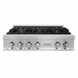 ZLINE - Professional 36" Gas Cooktop with 6 Burners - Black Stainless Steel