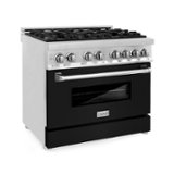 ZLINE - Professional 4.6 Cu. Ft. Freestanding Dual Fuel Convection Range - Black Matte