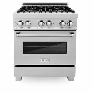 ZLINE - 4.0 cu. ft. Dual Fuel Range with Gas Stove and Electric Oven - DuraSnow Stainless Steel