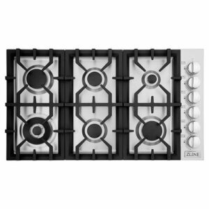 ZLINE - 36" Gas Cooktop with 6 Gas Burners - Black