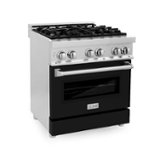 ZLINE - Professional 4 Cu. Ft. Freestanding Dual Fuel Convection Range - Black Matte