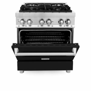 ZLINE - Professional 4 Cu. Ft. Freestanding Dual Fuel Convection Range - Black Matte