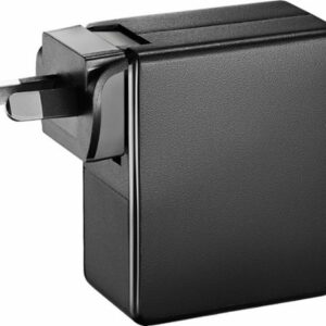 Insignia™ - 30W Foldable 3 USB Port Wall Charger with EU/UK/AU rechangeable plugs - Black