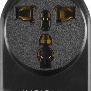 Insignia™ - Grounded travel adapter with 2 USB Ports - Black